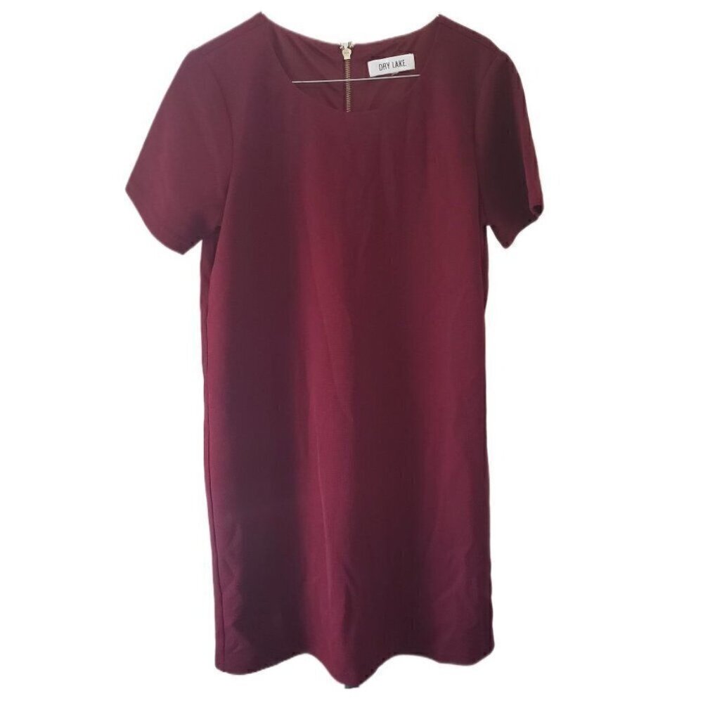 Dry Lake Short Sleeve Burgundy Volcano Dress